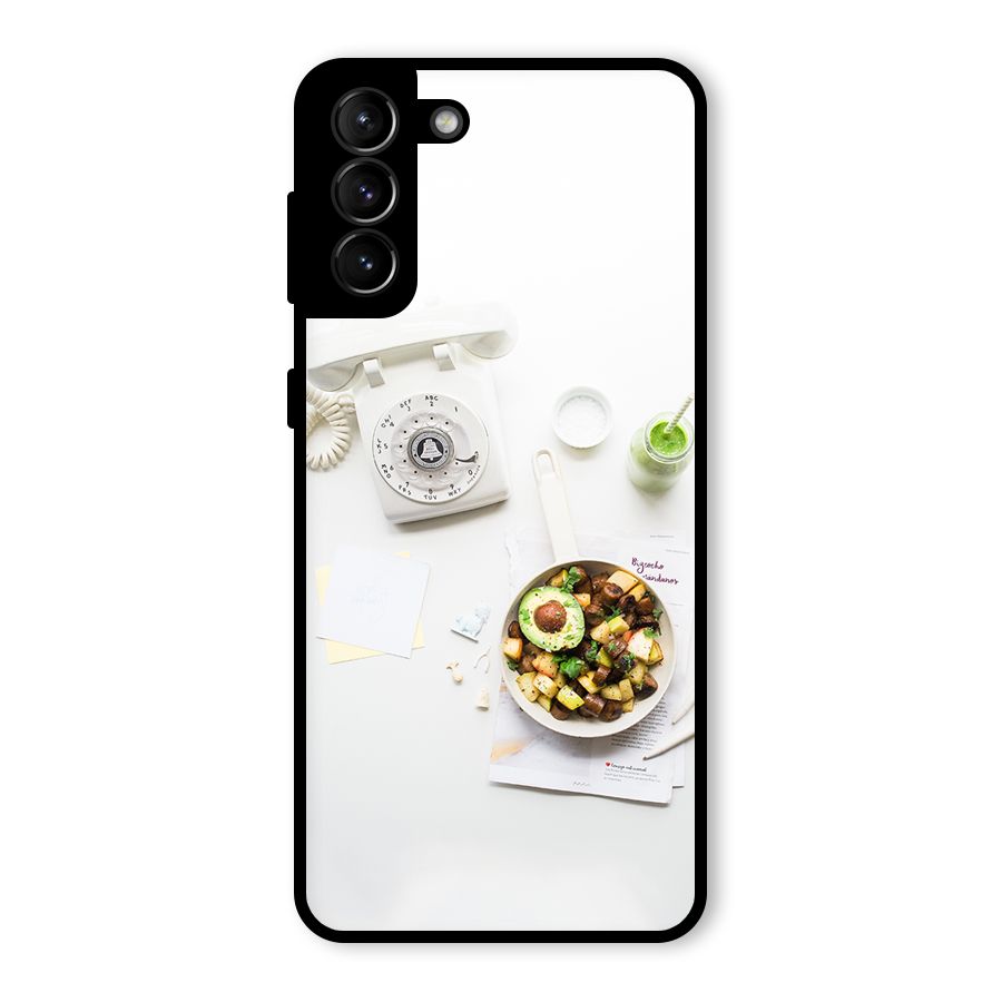 Morning Breakfast Glass Back Case for Galaxy S21 Plus