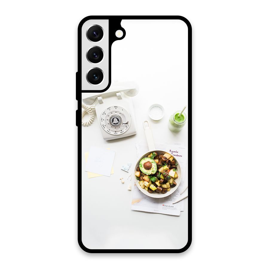 Morning Breakfast Glass Back Case for Galaxy S22 Plus 5G