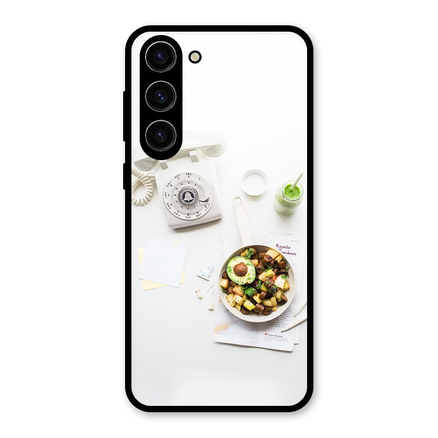 Morning Breakfast Glass Back Case for Galaxy S23 Plus