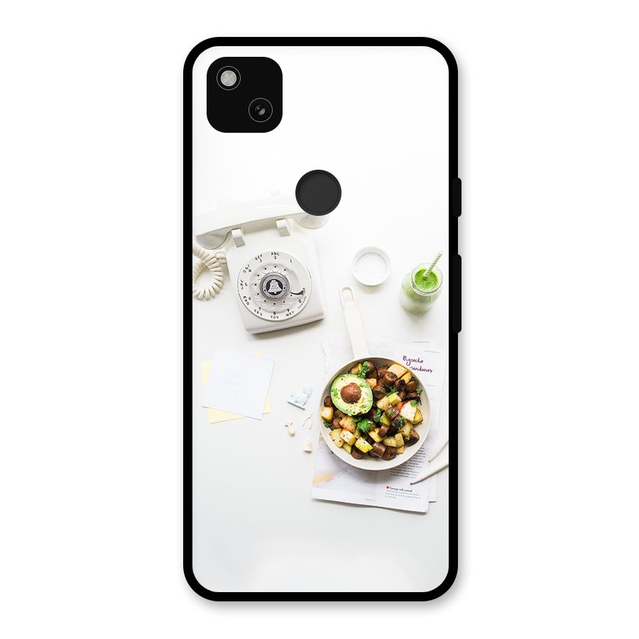 Morning Breakfast Glass Back Case for Google Pixel 4a