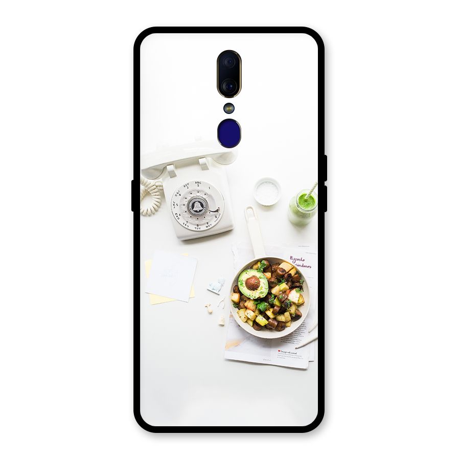 Morning Breakfast Glass Back Case for Oppo F11