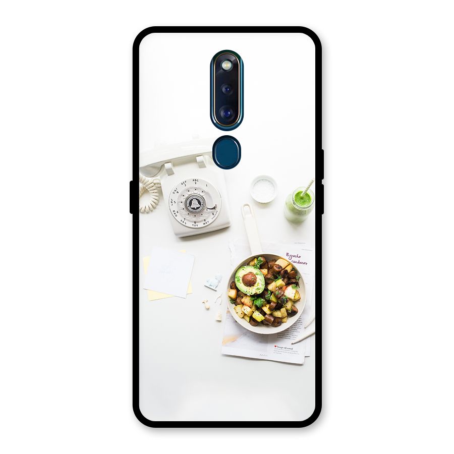 Morning Breakfast Glass Back Case for Oppo F11 Pro