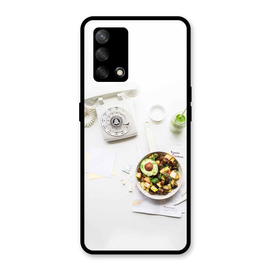 Morning Breakfast Glass Back Case for Oppo F19