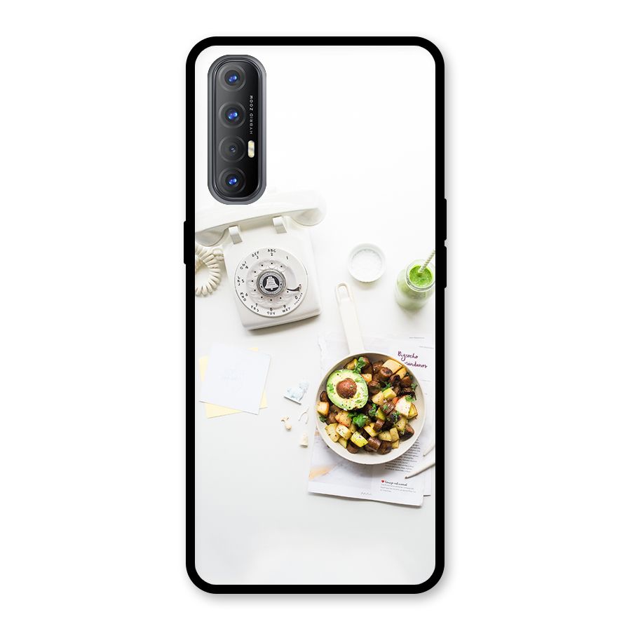 Morning Breakfast Glass Back Case for Oppo Reno3 Pro