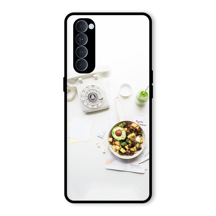 Morning Breakfast Glass Back Case for Oppo Reno4 Pro