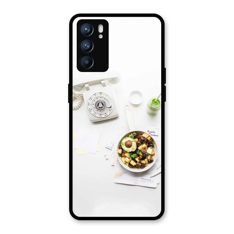 Morning Breakfast Glass Back Case for Oppo Reno6 5G