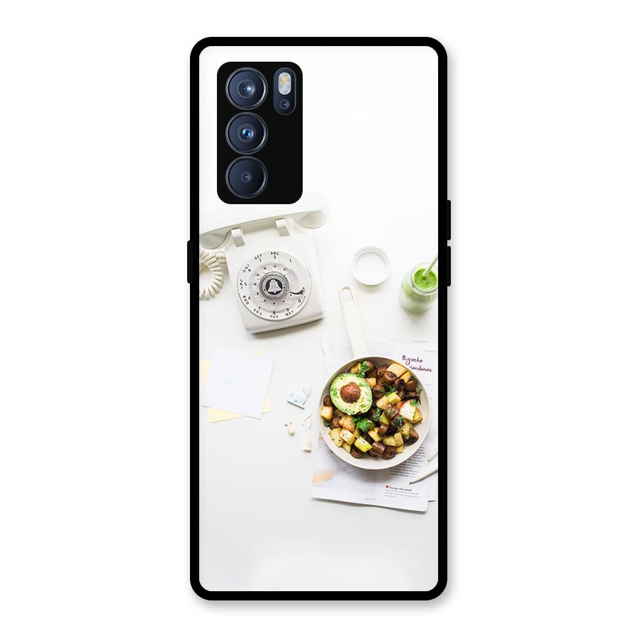 Morning Breakfast Glass Back Case for Oppo Reno6 Pro 5G