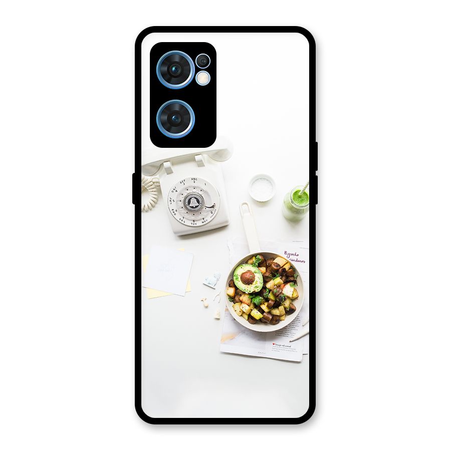 Morning Breakfast Glass Back Case for Oppo Reno7 5G