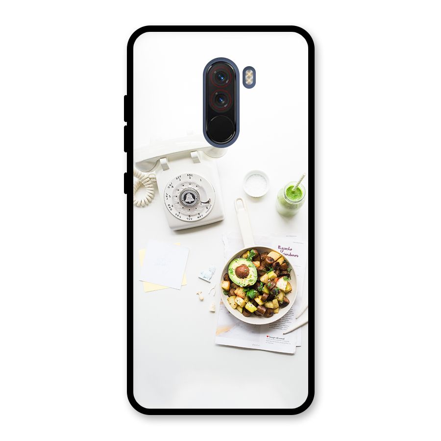 Morning Breakfast Glass Back Case for Poco F1