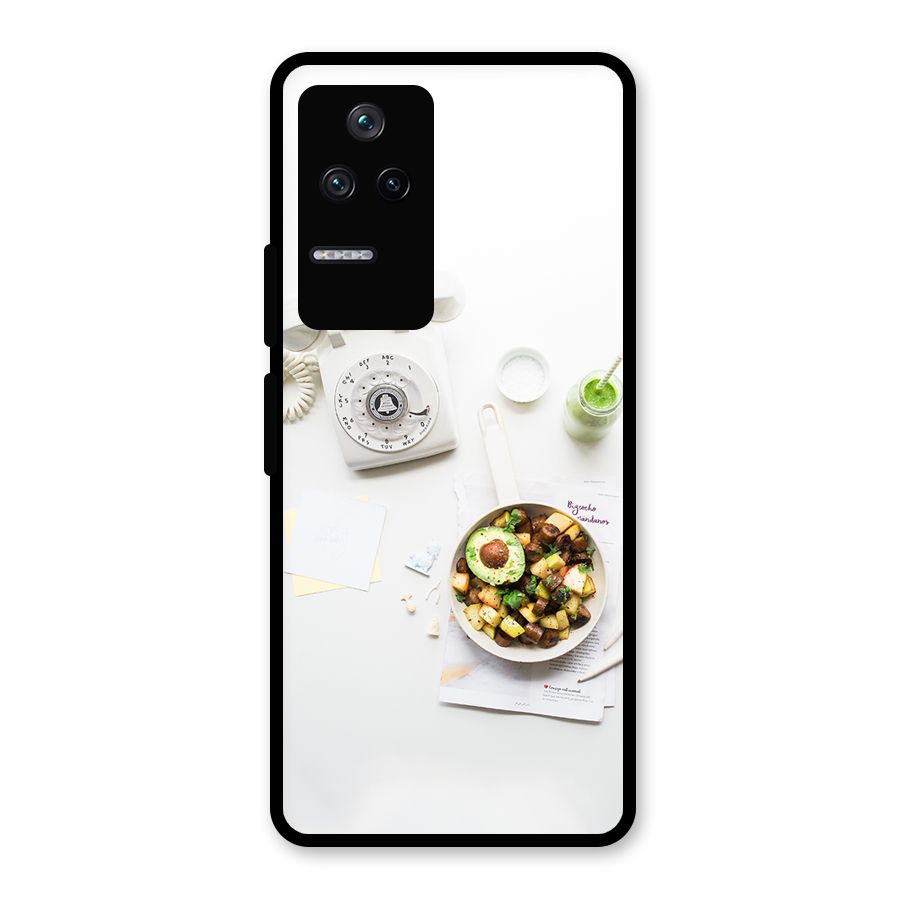 Morning Breakfast Glass Back Case for Poco F4 5G