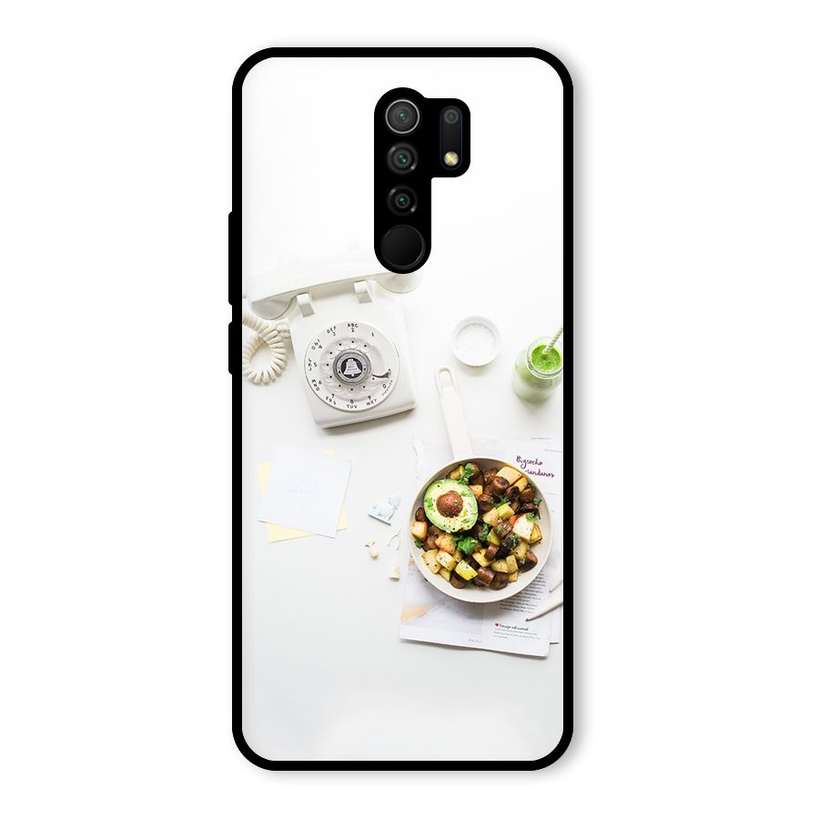 Morning Breakfast Glass Back Case for Poco M2