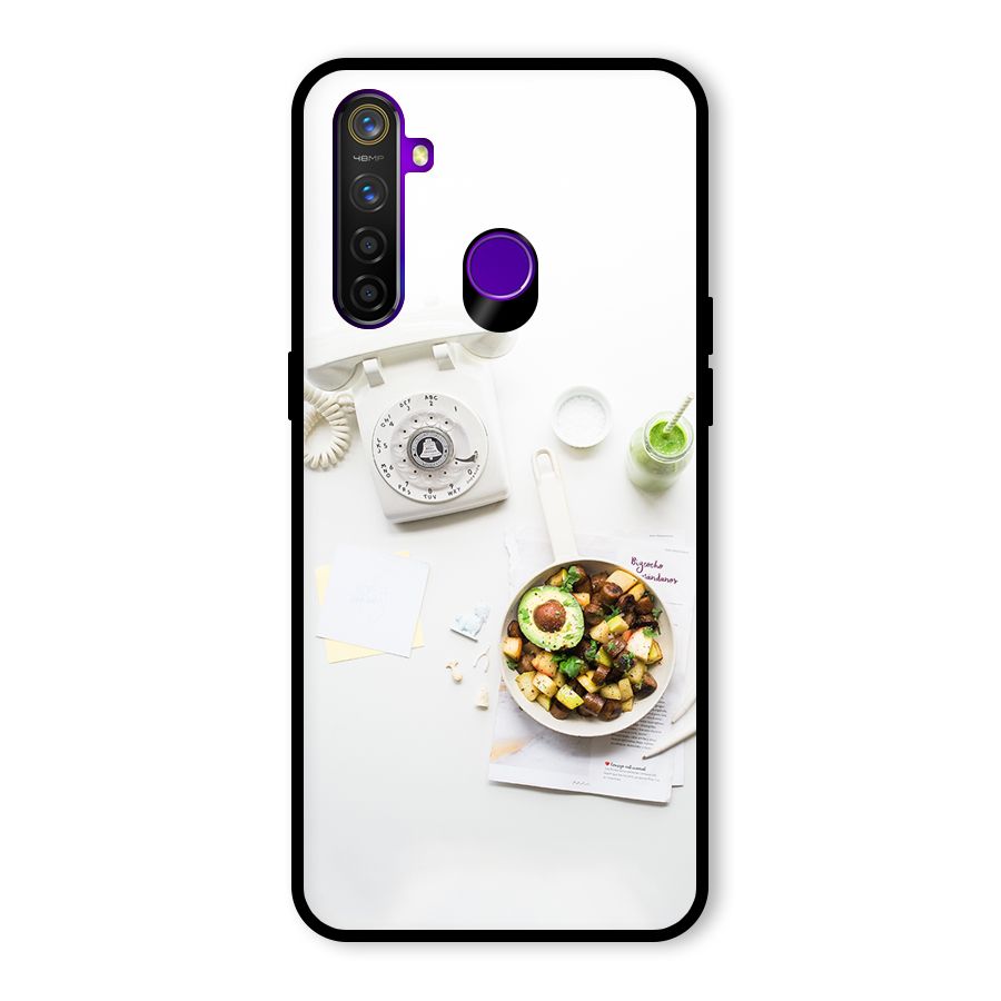 Morning Breakfast Glass Back Case for Realme 5 Pro