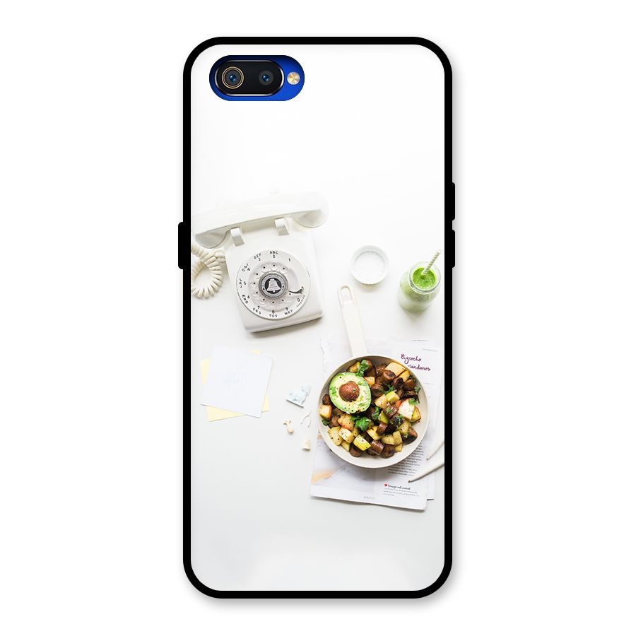 Morning Breakfast Glass Back Case for Realme C2