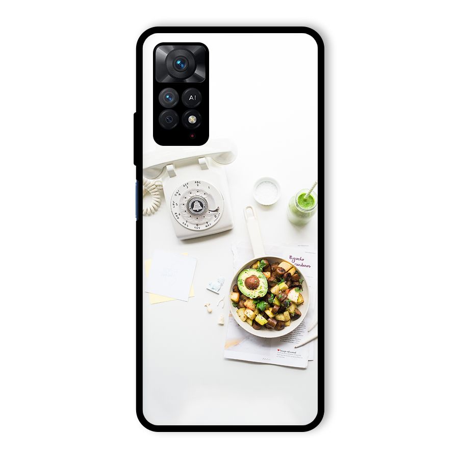 Morning Breakfast Glass Back Case for Redmi Note 11 Pro