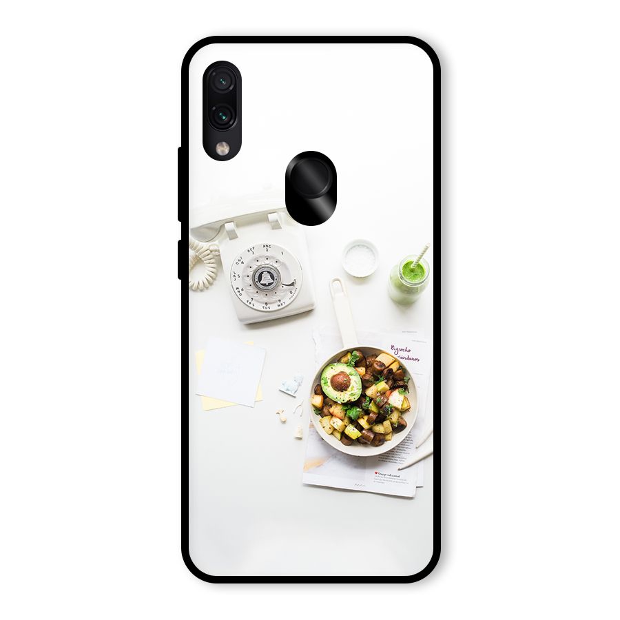 Morning Breakfast Glass Back Case for Redmi Note 7 Pro