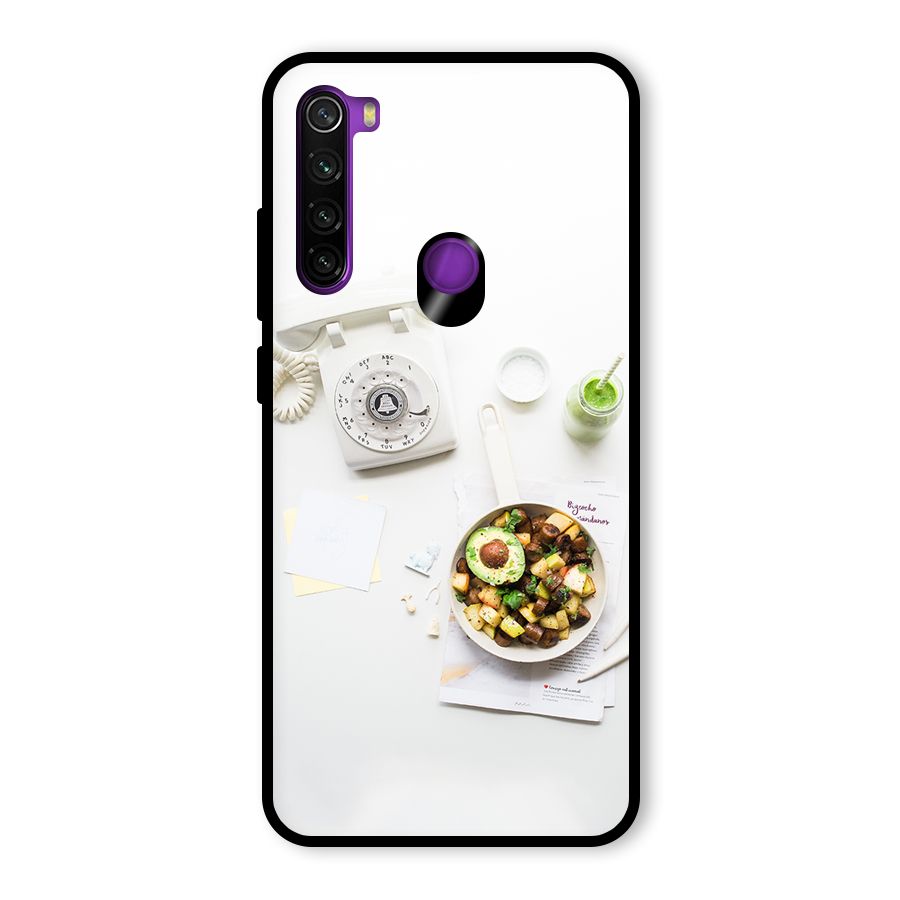 Morning Breakfast Glass Back Case for Redmi Note 8