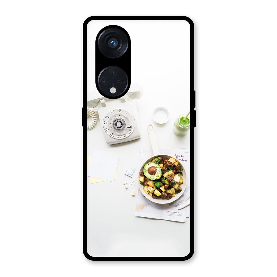 Morning Breakfast Glass Back Case for Reno8 T 5G