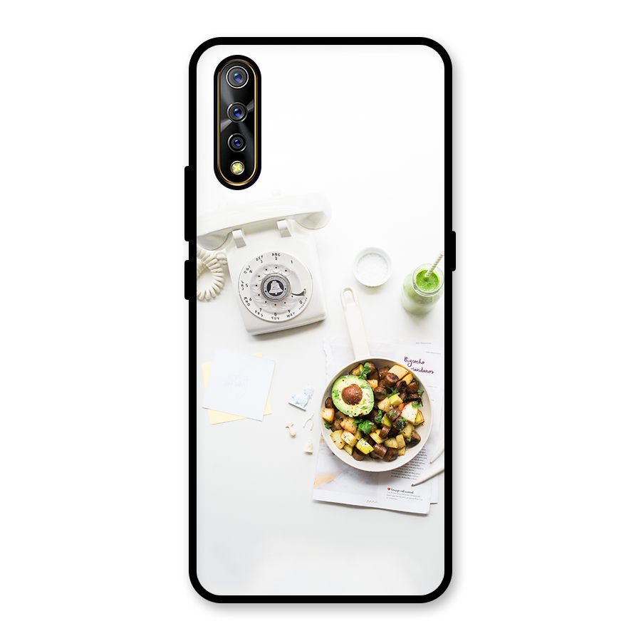 Morning Breakfast Glass Back Case for Vivo S1