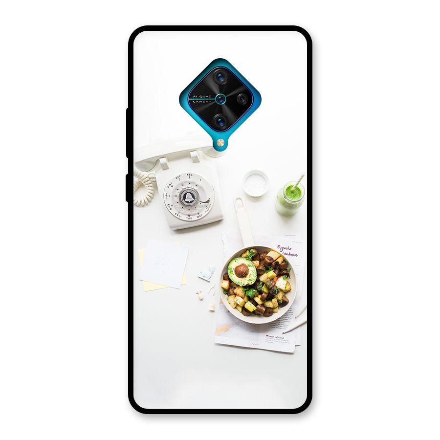 Morning Breakfast Glass Back Case for Vivo S1 Pro