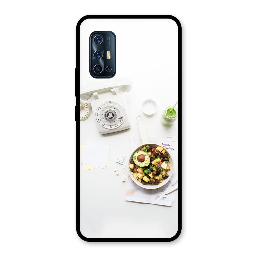 Morning Breakfast Glass Back Case for Vivo V17
