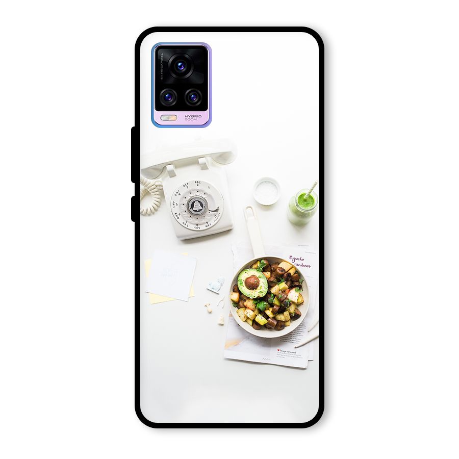 Morning Breakfast Glass Back Case for Vivo V20 Pro
