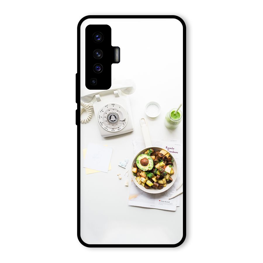 Morning Breakfast Glass Back Case for Vivo X50