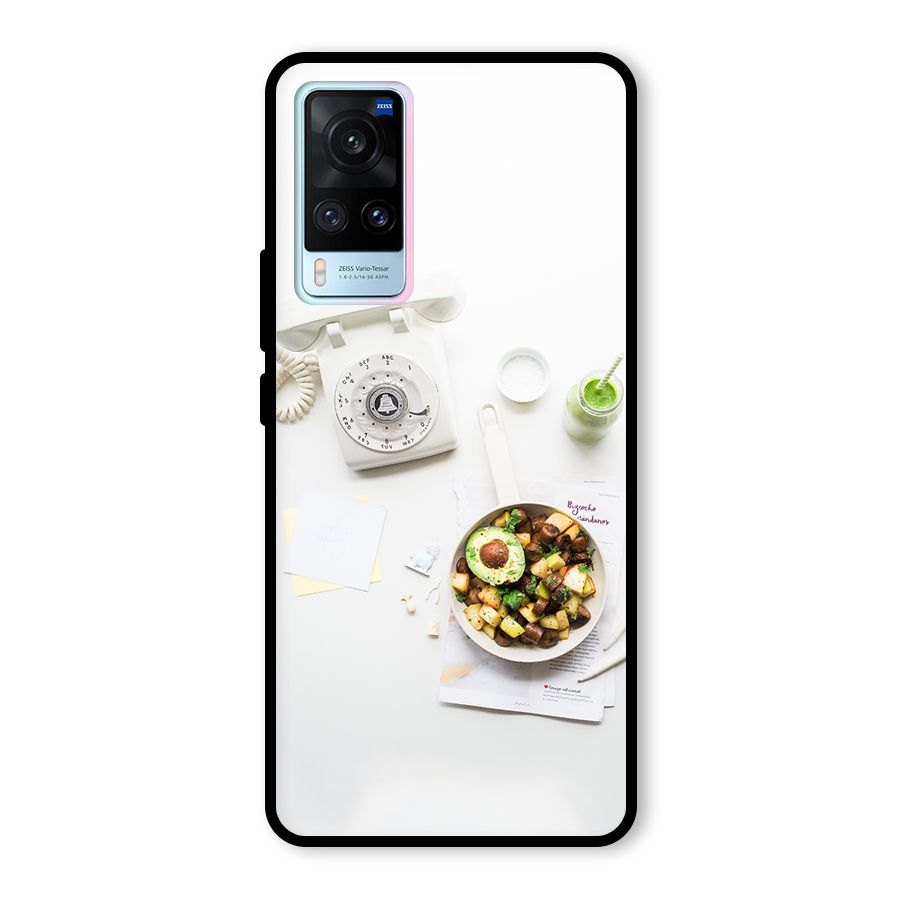 Morning Breakfast Glass Back Case for Vivo X60