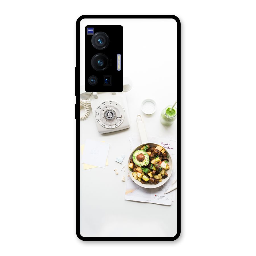 Morning Breakfast Glass Back Case for Vivo X70 Pro