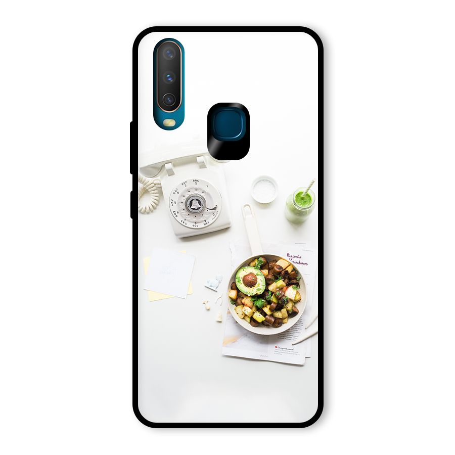Morning Breakfast Glass Back Case for Vivo Y12