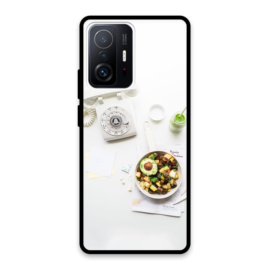 Morning Breakfast Glass Back Case for Xiaomi 11T Pro