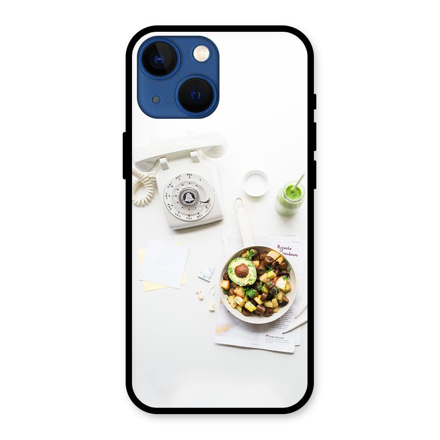 Morning Breakfast Glass Back Case for iPhone 13 Mini