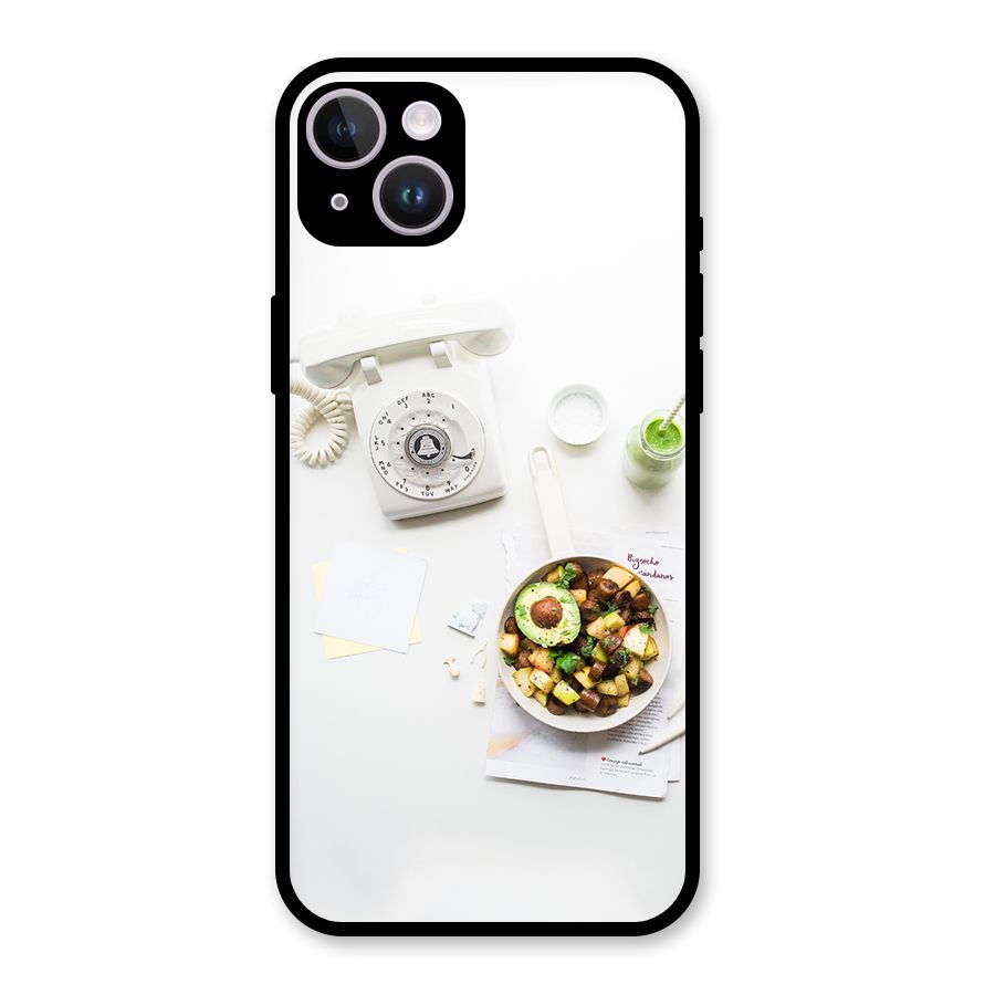 Morning Breakfast Glass Back Case for iPhone 14 Plus