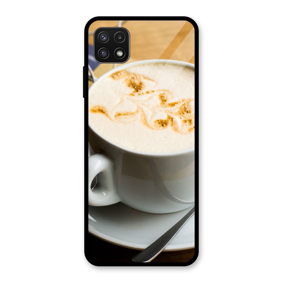 Morning Coffee Glass Back Case for Galaxy A22 5G