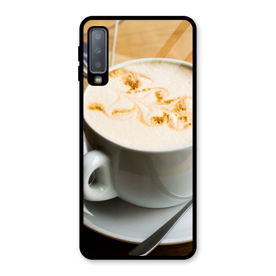 Morning Coffee Glass Back Case for Galaxy A7 (2018)