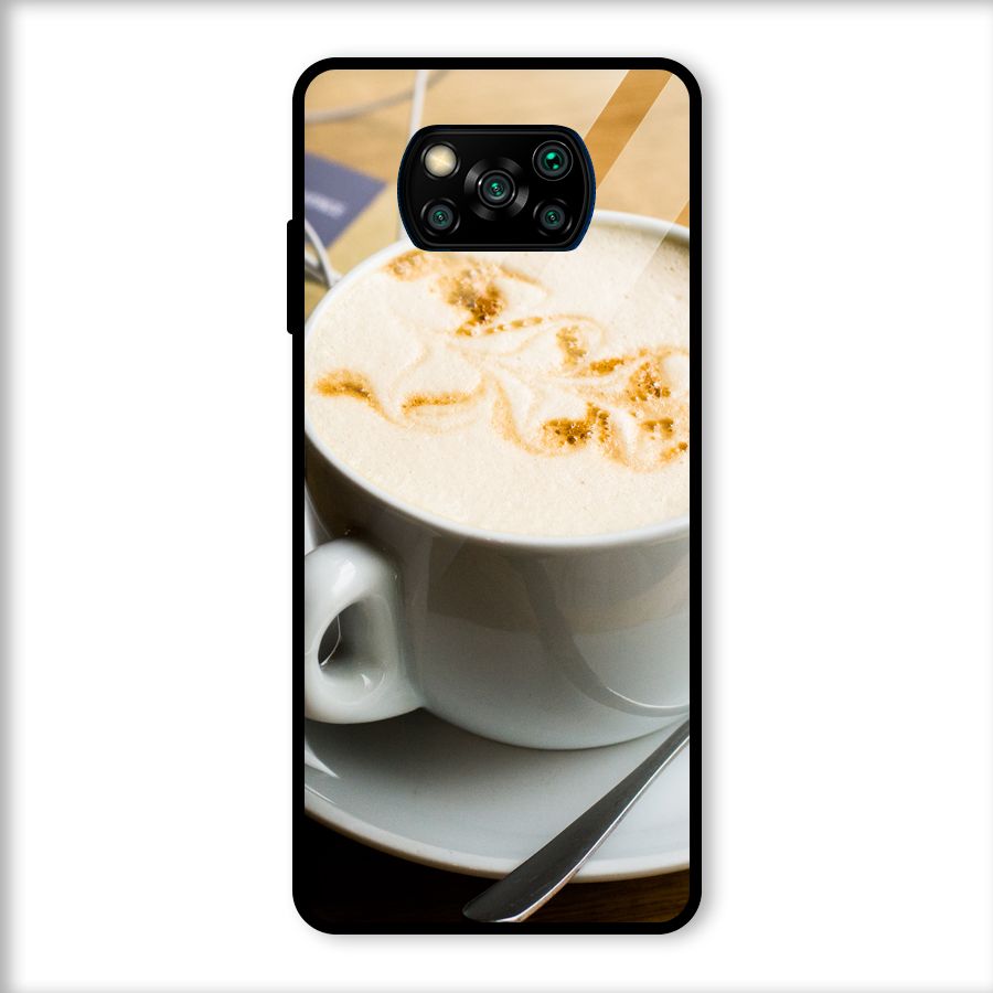 Morning Coffee Glass Back Case for Poco X3