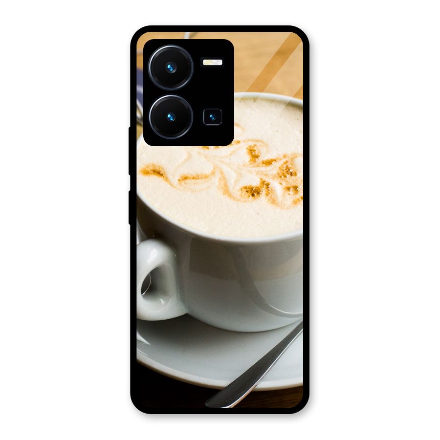 Morning Coffee Glass Back Case for Vivo Y35