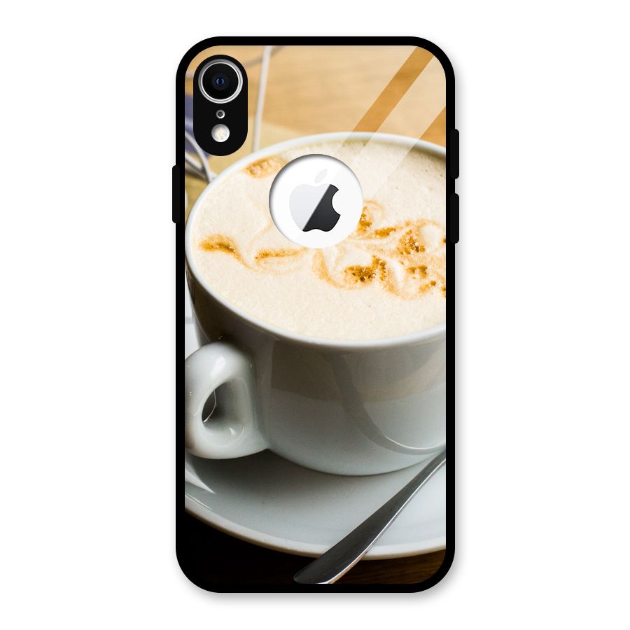 Morning Coffee Glass Back Case for iPhone XR Logo Cut