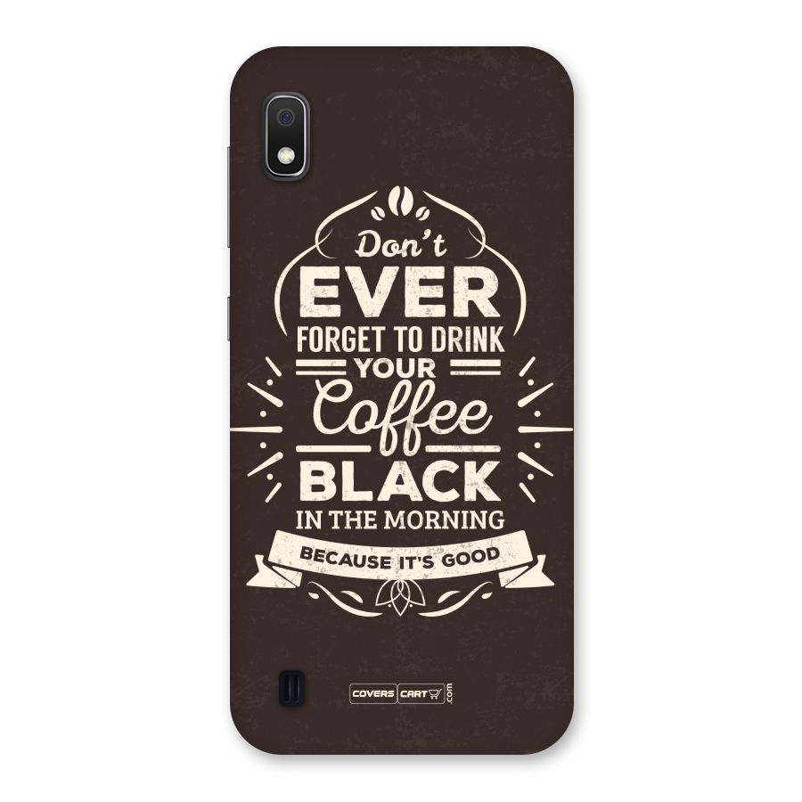 Morning Coffee Love Back Case for Galaxy A10