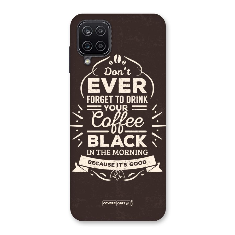 Morning Coffee Love Back Case for Galaxy A12