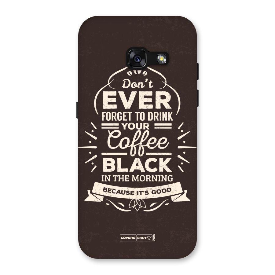 Morning Coffee Love Back Case for Galaxy A3 (2017)