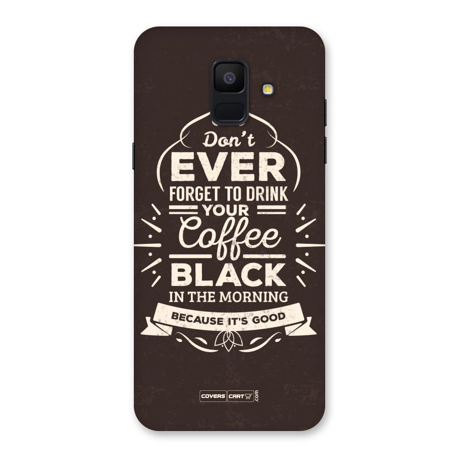 Morning Coffee Love Back Case for Galaxy A6 (2018)