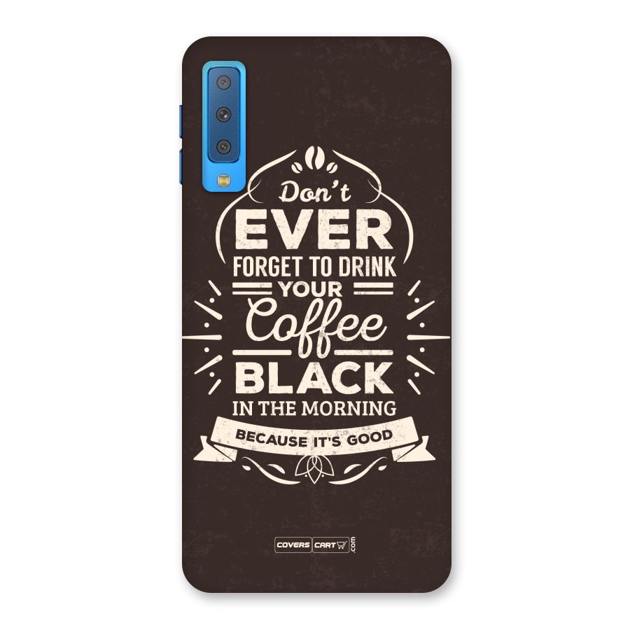 Morning Coffee Love Back Case for Galaxy A7 (2018)