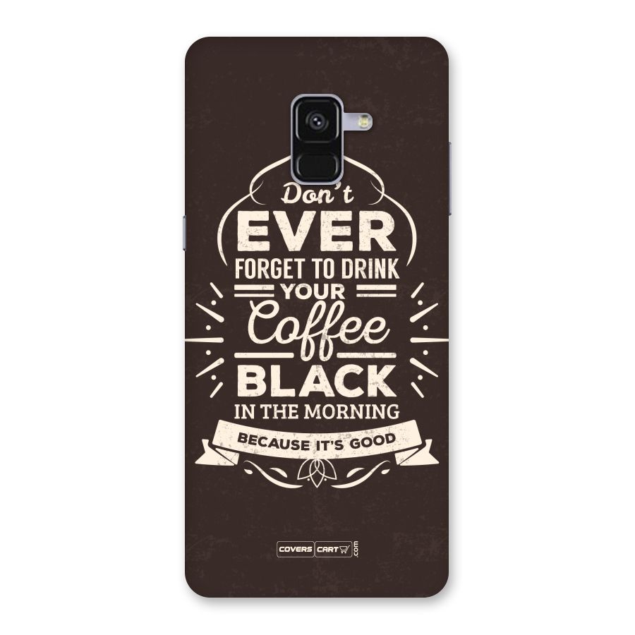 Morning Coffee Love Back Case for Galaxy A8 Plus