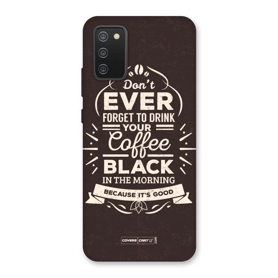 Morning Coffee Love Back Case for Galaxy M02s