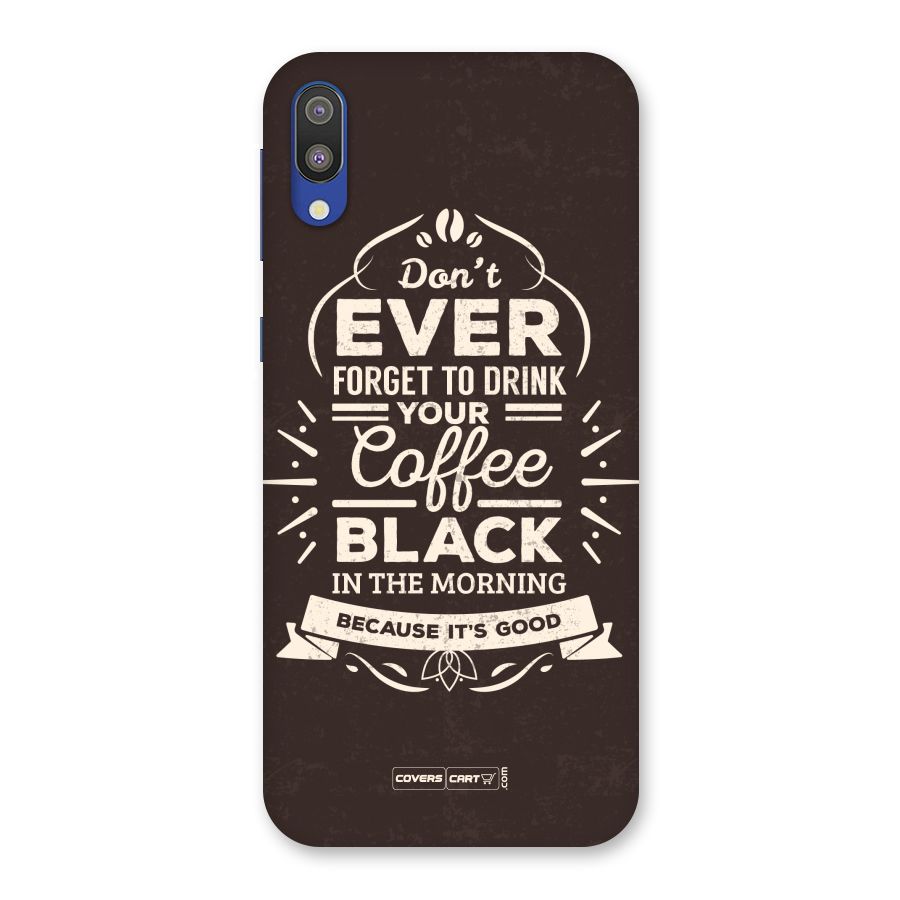 Morning Coffee Love Back Case for Galaxy M10