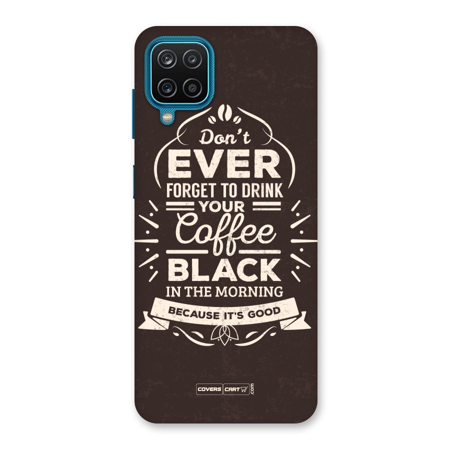 Morning Coffee Love Back Case for Galaxy M12