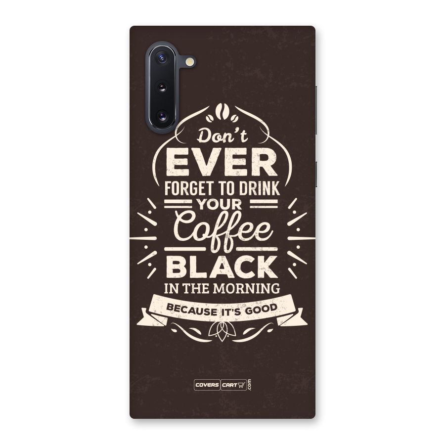 Morning Coffee Love Back Case for Galaxy Note 10