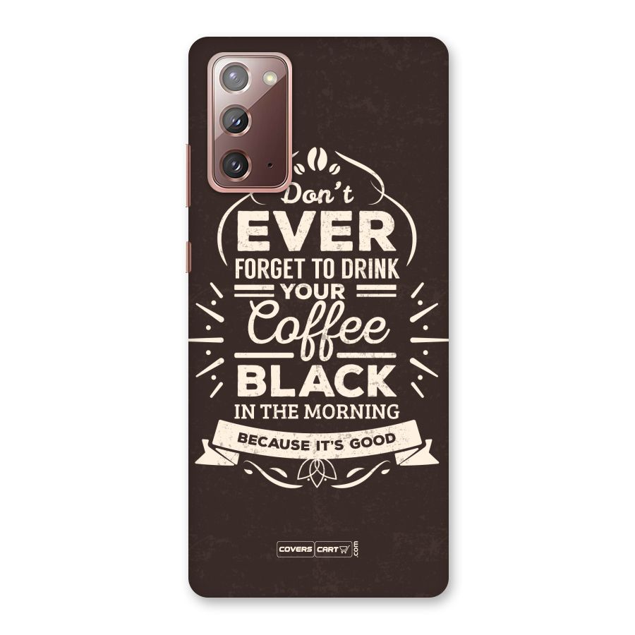 Morning Coffee Love Back Case for Galaxy Note 20