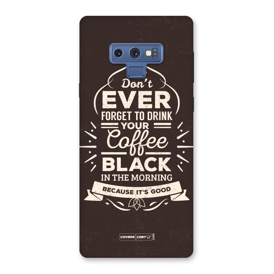 Morning Coffee Love Back Case for Galaxy Note 9