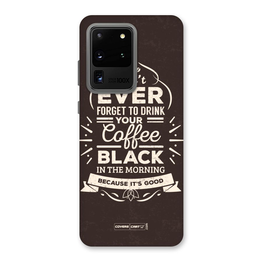 Morning Coffee Love Back Case for Galaxy S20 Ultra